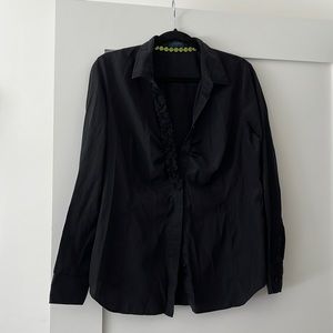 Escada blouse with roses ruffles